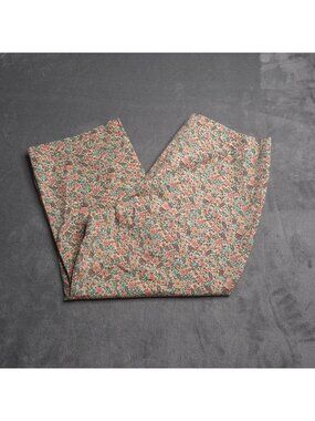 New York & Company Pink and Green Floral Ankle Pants